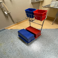 Cleanroom Mopping System Cart with Dual Buckets image 1